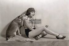 MARY NOLAN WITH DOG CELEBRITY ACTRESS SEXY LEGS 4X6 PHOTO POSTCARD picture