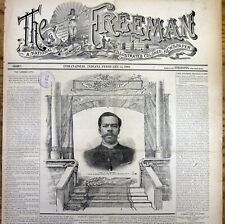 Very rare 1891 African-American newspaper w EARLY NEGR0 IMPROVEMENT ASSOCIATIONS picture