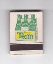 Teem A Lemon-Lime Drink Product of Pepsi-Cola Vintage Matchbook  picture