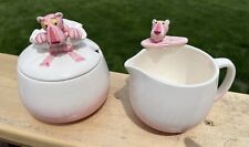 Vintage 1981 Pink Panther Sugar And Creamer Royal Orleans porcelain Japan picture