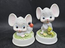 Vintage Napcoware Mice With Ladybug & Caterpillar 9447 picture
