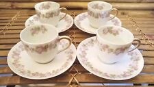 LIMOGES Charles Ahrenfeldt Deauville Flower CUP / SAUCER SET of 4 France picture
