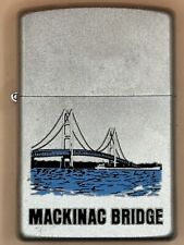 Vintage 2007 Mackinac Bridge Chrome Zippo Lighter NEW Great Lakes picture