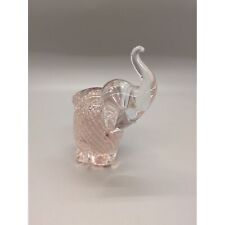 Glass Elephant Pink Glitter Figurine picture