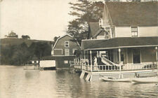 C-1910 Boat House Lakefront life RPPC Photo Postcard 22-10565 picture