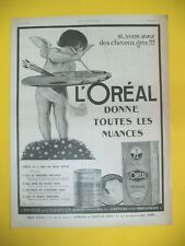 L'OREAL PRESS ADVERTISEMENT IDEAL HAIR DYE ILLUSTRATION JEANCLAUDE 1921 picture