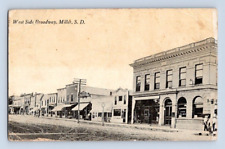 1908. MILLER, SD. WEST SIDE, BROADWAY, (AS IS). POSTCARD. JJ15 picture