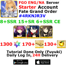 [ENG/NA][INST] FGO / Fate Grand Order Starter Account 8+SSR 170+Tix 1300+SQ picture