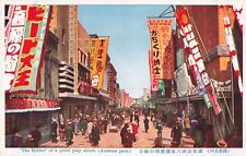 Tokyo, Japan Postcard The Rokku Asakusa Park Theater Street c 1920s     V3 picture