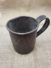 WW1 heavy large brass mug - made from a brass shell casing.1916y picture