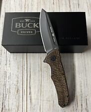 Buck USA 843 Sprint Ops Pro Knife, Brown Burlap Micarta Handle, S30V Steel - NIB picture