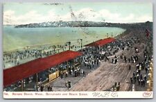 Revere Beach Ma Massachusetts Boulevard Beach Scene Udb 1907 Postcard picture
