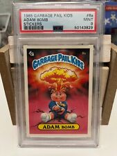 1985 Topps Garbage Pail Kids 8a Adam Bomb PSA 9 Checklist back RARE picture