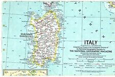 1961-11 November Vintage Map ITALY National Geographic Society One-sided (379) picture