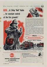 1958 RCA Personalfone Commuicator Radio Ad: For Fire Fighter Use - Camden, NJ picture