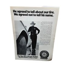 1970 BF Goodrich Tires Police Trooper vintage Original Magazine Print ad picture