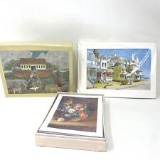 Vintage LOT 32 Blank Colorful Stationary Note Cards and 32 Envelopes 90's picture