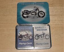 HARLEY DAVIDSON BRAND-NEW SEALED COLLECTOR PLAYING CARDS IN FACTORY CARRY TIN picture