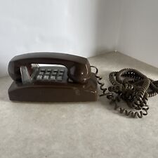 Vintage Brown ITT  Push Button Touch Tone Wall Mount Telephone Untested picture