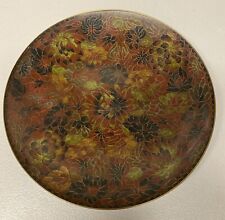 10” Antique Jingfa Enamel HandMade Asian Turquoise Cloisonné Plate picture