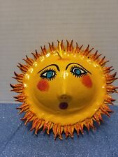 Handmade Mexican Sun Coconut Shell Art Wall Hanging picture