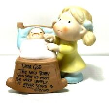 Enesco Dear God Kids New Baby Must Be Lonely Figurine Ceramic  3