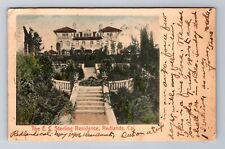 Redlands CA-California, E.C. Sterling Residence, Garden, Vintage c1906 Postcard picture