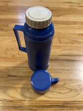 Vintage Thermos Tall Blue Filler 22F Stopper 722 Cup 22A63 Full Blue Nice Travel picture