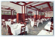 c1950's Cafe Manufacturers Hotel & Restaurant Interior Moline Illinois Postcard picture