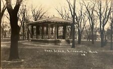 Litchfield Minnesota Central Park Bandstand Vintage RPPC Real Photo MN Postcard picture