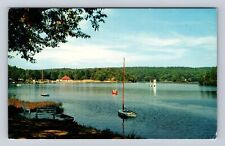 Laporte PA- Pennsylvania, Lake Mokoma, Antique, Vintage Souvenir Postcard picture