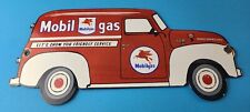 Vintage Mobilgas Porcelain Sign - Mobiloil Sign - Mobil Pegasus Gas Pump Sign picture