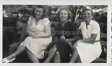 Vintage FOUND PHOTOGRAPH Black And White Snapshot 40's 50's LADIES Women 28 9 P picture