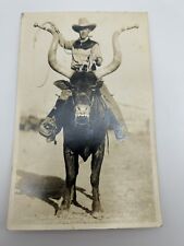 Vintage Postcard RPPC 1936 Bobby The Worlds Famous Educated Steer Monte Reger  picture