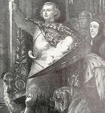 King Edward I And The First Prince Of Wales 1940s Print Art Welsh Nobles DWT7 picture