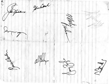 VINTAGE GOLF AUTOGRAPHS 9 Signed Legends on 1 Page w Nicklaus Weiskopf Barber picture