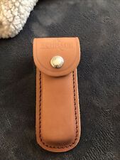 NEW Schrade Light Brown Leather Knife Sheath Holster 5.5 By 2.15 Inches picture