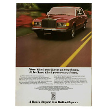 1983 Rolls Royce Silver Spirit Car Advertisement Earned One Own One Vtg Print AD picture
