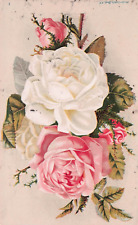 Postcard Vin (1) Pink/Wh Roses (Ad) Goldmine/Dayton, OH UP(#302) picture