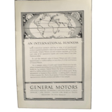 Vintage 1927 General Motors An International Business Ad Advertisement picture