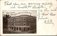 Postcard Post Office Greetings from Littleton, New Hampshire~137764 picture