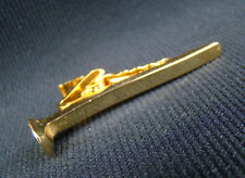 Vintage Gold Color Train Railroad Spike Tie Clasp picture