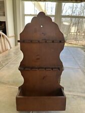 Vtg Wooden Spoon Rack Holds 12 Spoons Small Markings On Front Collection Spoons picture