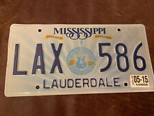 2015 Mississippi License Plate Lacrosse MS Tag# LAX 586 picture