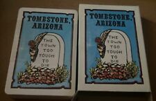 Vintage Sealed Cowboy Tombstone Arizona Souvenir Playing Cards W/box Rare picture