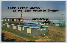 Lake Lytle Motel Formerly Lea's Rockaway Beach Oregon OR Coast Vtg Postcard A12 picture