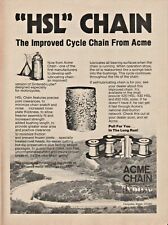 1977 HSL Motorcycle Chain Acme Incom Holyoke Massachusetts - Vintage Ad picture