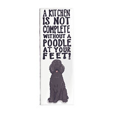 Black Standard Poodle Magnet Dog Portrait Art Gifts Collectible Kitchen Decor picture