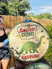 Large Porcelain Sinclair Dino Gasoline Advertising Sign 30 in picture