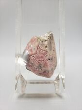 Rhodochrosite Stalactite Inca Rose Pink Mineral Specimen In a Lucite Sculpture picture